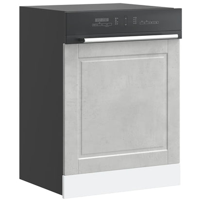 Pannello Lavastoviglie Porto Grigio Cemento 60x1,5x67 cm - homemem39