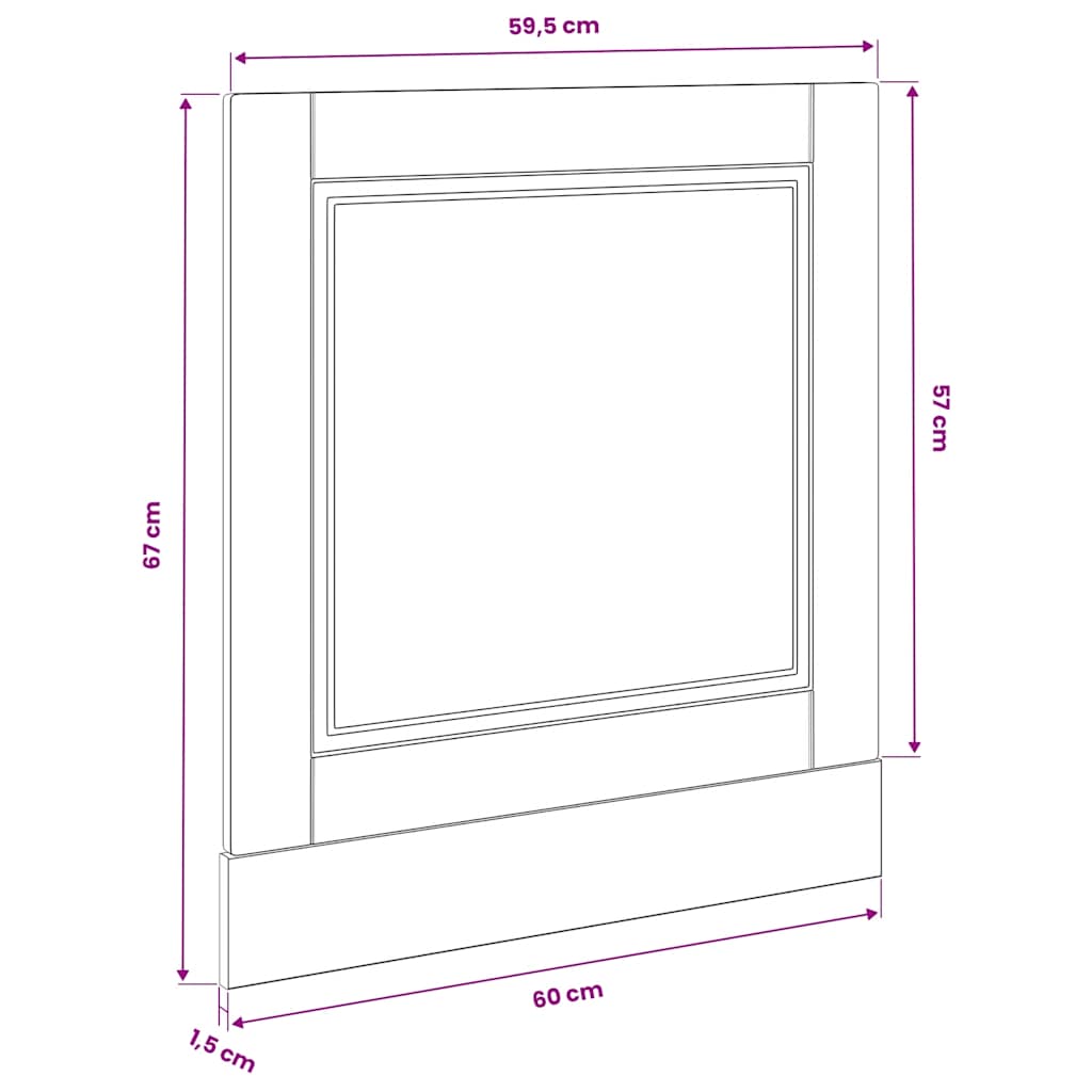 Pannello Lavastoviglie Porto Grigio Sonoma 60x1,5x57 cm | homemem39