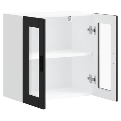 Pensile da Cucina con Porta in Vetro Porto Nero - homemem39
