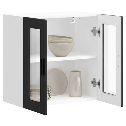 Pensile da Cucina con Porta in Vetro Porto Nero - homemem39