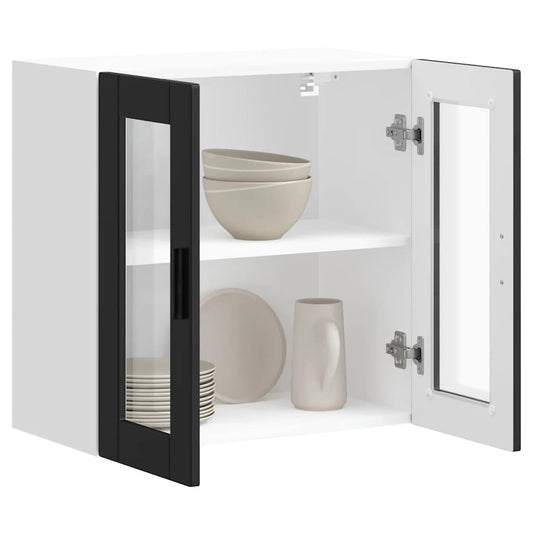 Pensile da Cucina con Porta in Vetro Porto Nero - homemem39
