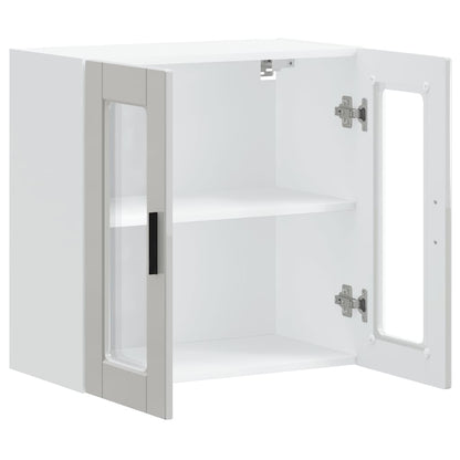 Pensile da Cucina con Porta in Vetro Porto Bianco Lucido