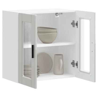 Pensile da Cucina con Porta in Vetro Porto Bianco Lucido