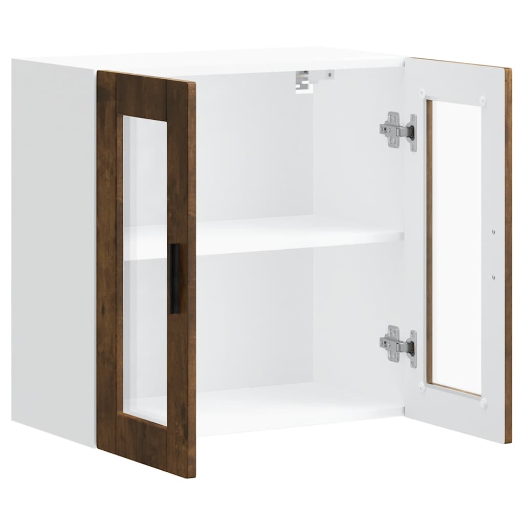 Pensile da Cucina con Porta in Vetro Porto Rovere Fumo - homemem39