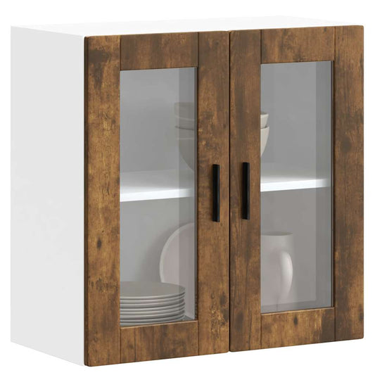 Pensile da Cucina con Porta in Vetro Porto Rovere Fumo - homemem39