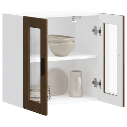 Pensile da Cucina con Porta in Vetro Porto Rovere Marrone - homemem39