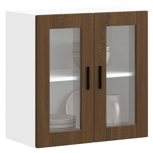 Pensile da Cucina con Porta in Vetro Porto Rovere Marrone - homemem39