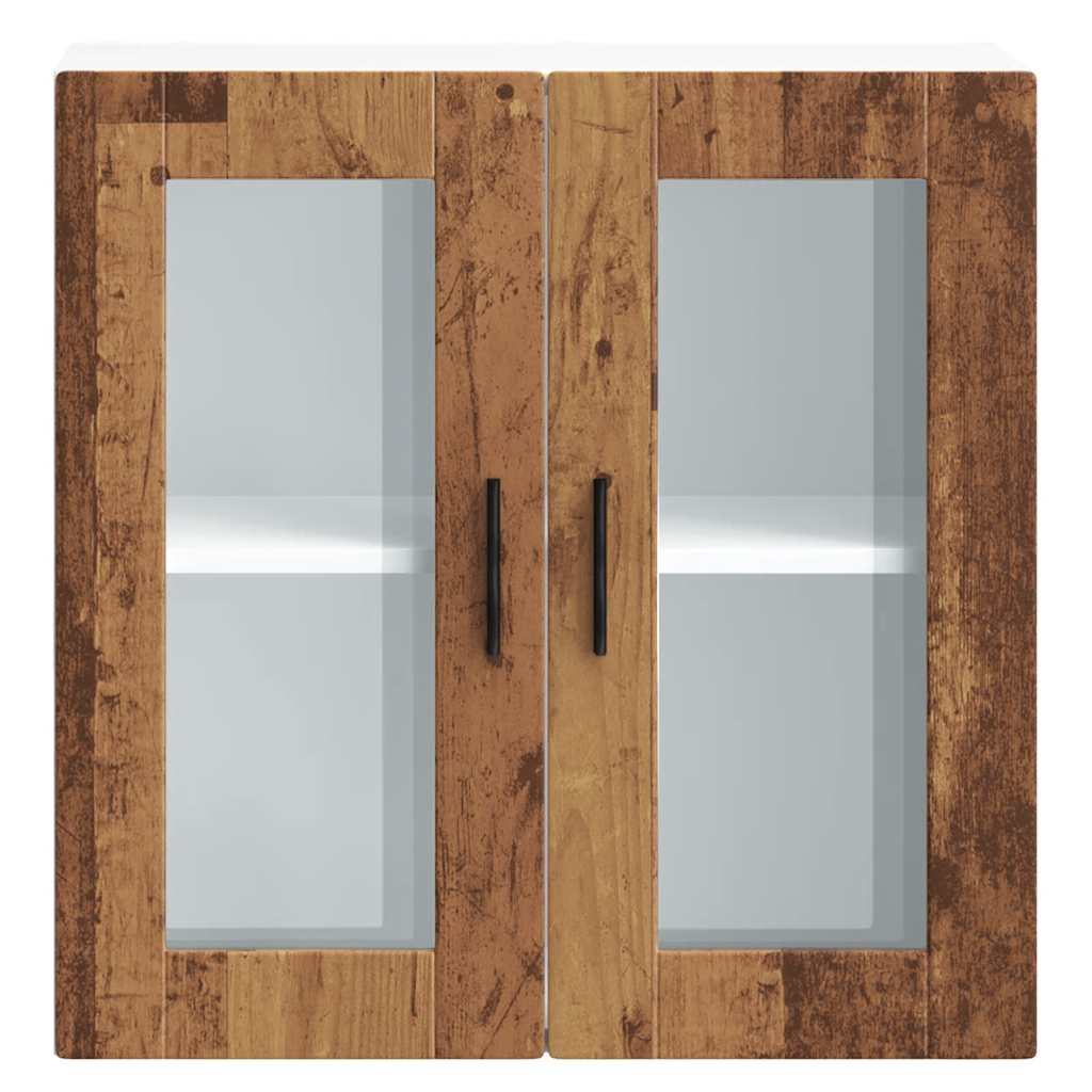 Pensile da Cucina con Porta in Vetro Porto Legno Vecchio