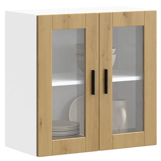Pensile da Cucina con Porta in Vetro Porto Rovere Artigianale - homemem39