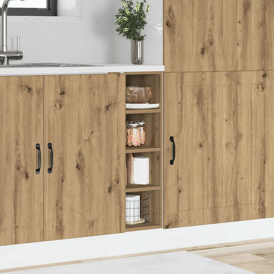 Armadio Inferiore “Riga” Rovere Artigianale 20x44,5x81,5 cm - homemem39