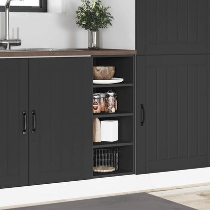Armadio Inferiore “Riga” Nero 30x44,5x81,5 cm - homemem39