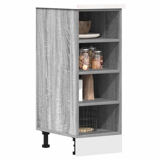 Armadio Inferiore “Riga” Grigio Sonoma 30x44,5x81,5 cm - homemem39
