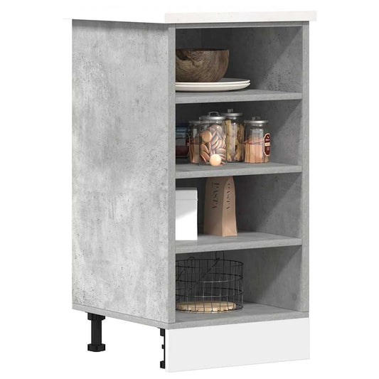 Armadio Inferiore “Riga” Grigio Cemento 40x44,5x81,5 cm - homemem39