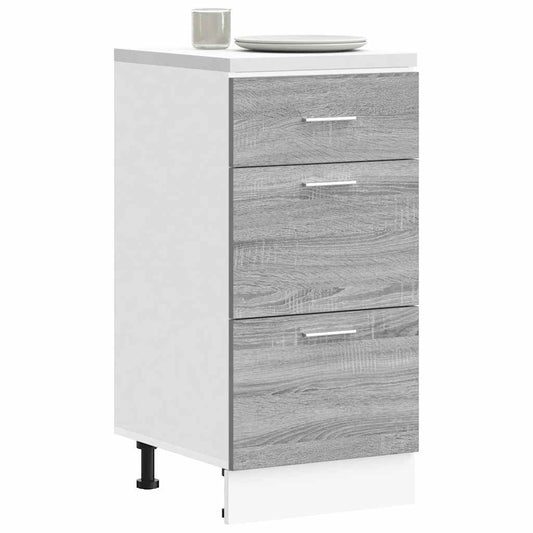 Armadio Inferiore “Lyon” Grigio Sonoma 40x46x81,5 cm - homemem39