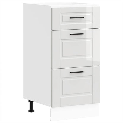 Mobiletto da cucina "Porto" Bianco lucido in legno ingegnerizzato