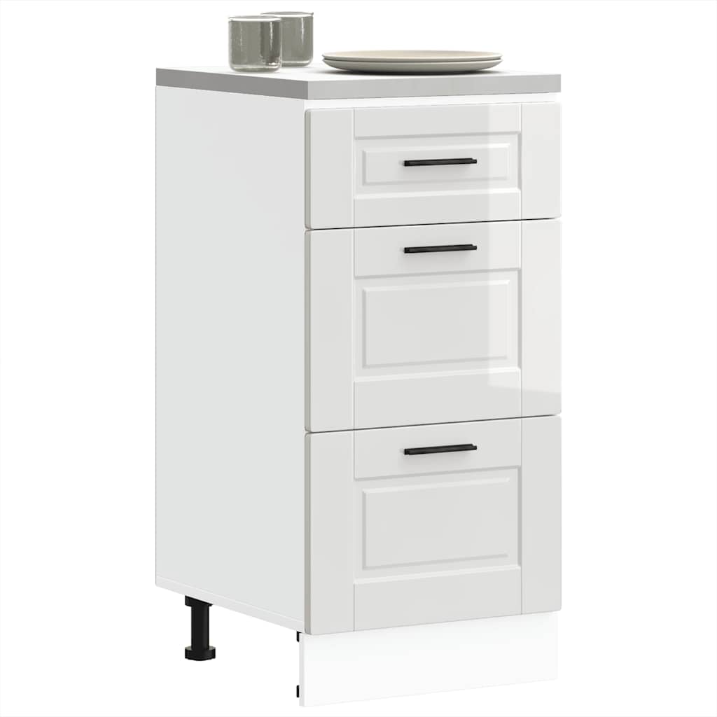 Mobiletto da cucina "Porto" Bianco lucido in legno ingegnerizzato