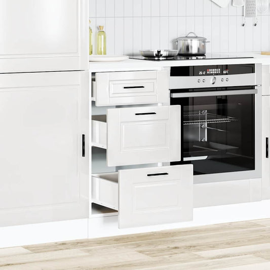 Mobiletto da cucina "Porto" Bianco lucido Legno Ingegnerizzato
