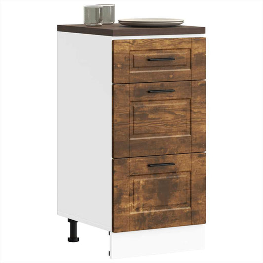 Base da Cucina Porto Rovere Fumo in Legno Multistrato - homemem39