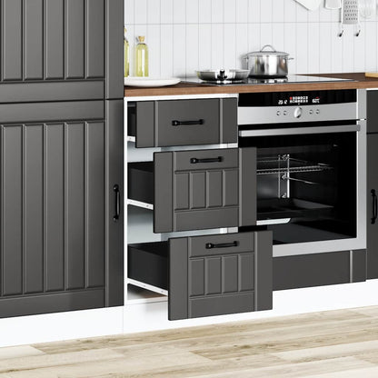 Base da Cucina Lucca Nero in Legno Multistrato - homemem39