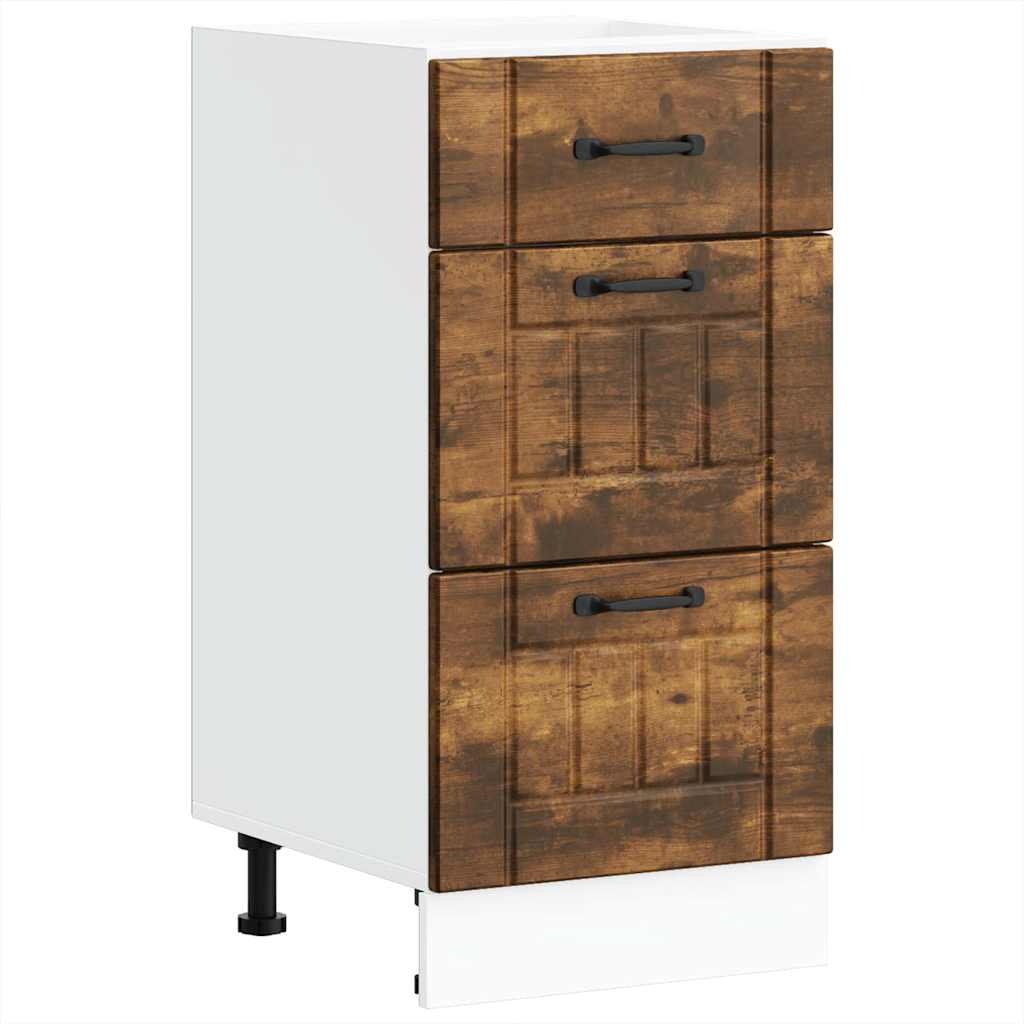 Base da Cucina Lucca Rovere Fumo in Legno Multistrato - homemem39