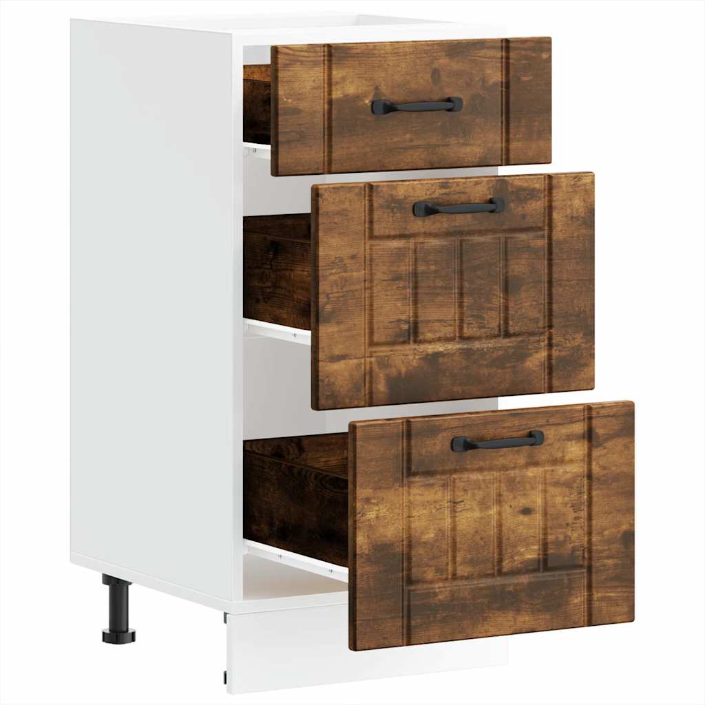 Base da Cucina Lucca Rovere Fumo in Legno Multistrato - homemem39