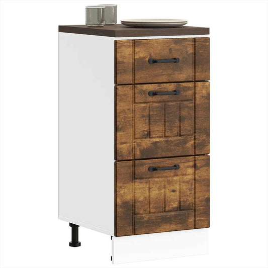 Base da Cucina Lucca Rovere Fumo in Legno Multistrato - homemem39