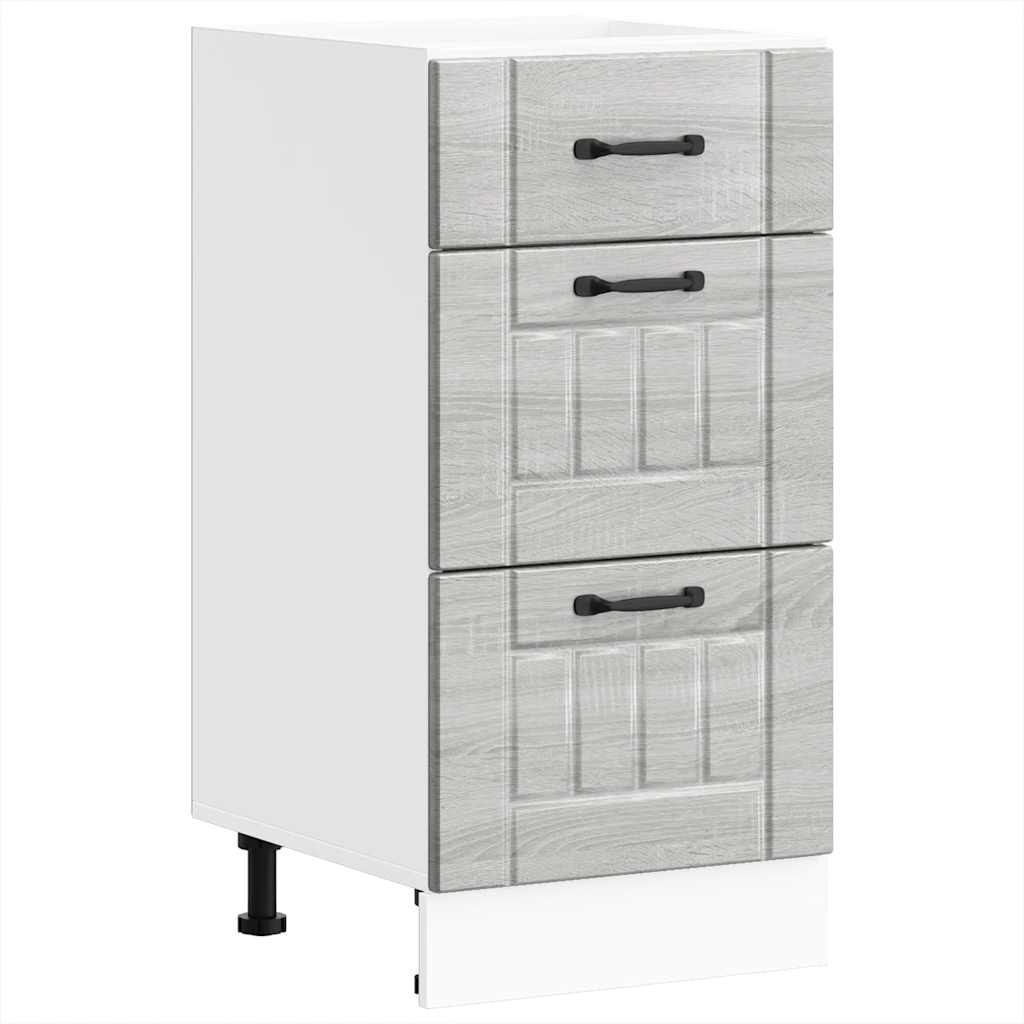 Base da Cucina Lucca Grigio Sonoma in Legno Multistrato | homemem39