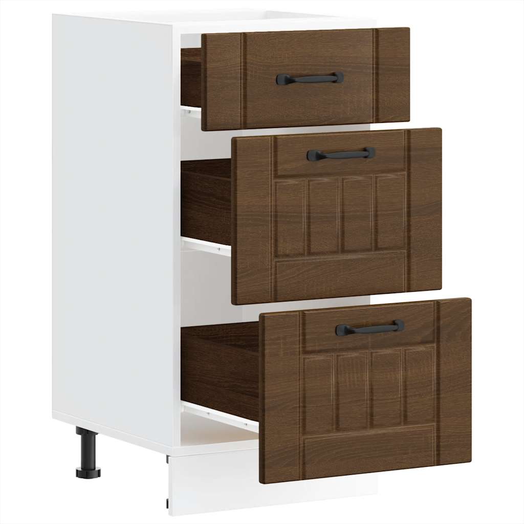 Base da Cucina Lucca Rovere Marrone in Legno Multistrato - homemem39