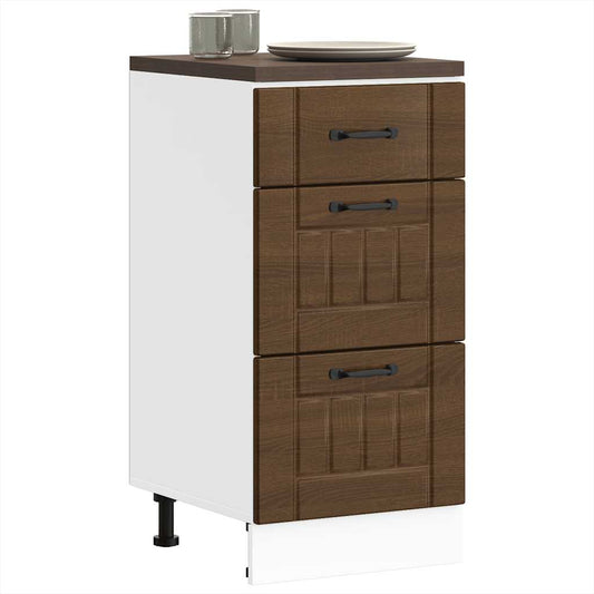 Base da Cucina Lucca Rovere Marrone in Legno Multistrato - homemem39