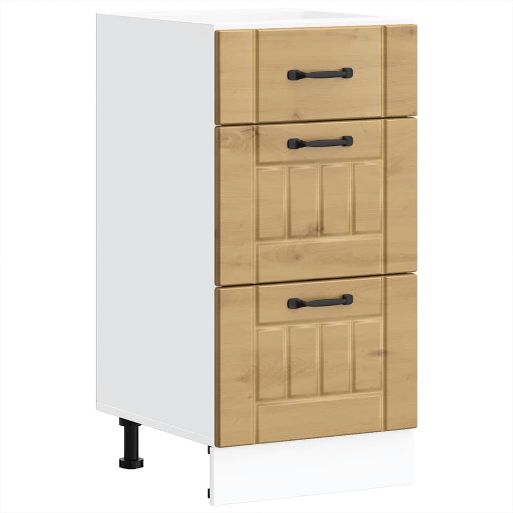 Base da Cucina Lucca Rovere Artigianale in Legno Multistrato | homemem39