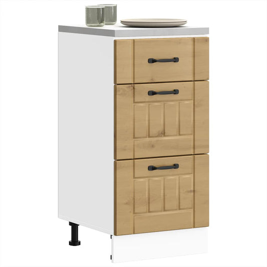 Base da Cucina Lucca Rovere Artigianale in Legno Multistrato - homemem39