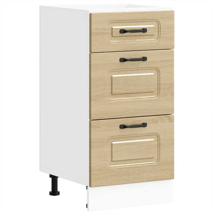 Mobiletto da cucina "Kalmar" Bianco lucido in legno ingegnerizzato