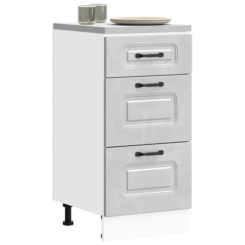 Base da Cucina Kalmar Grigio Cemento in Legno Multistrato | homemem39