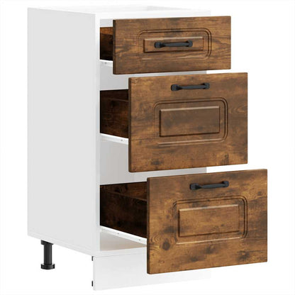 Base da Cucina Kalmar Rovere Fumo in Legno Multistrato | homemem39