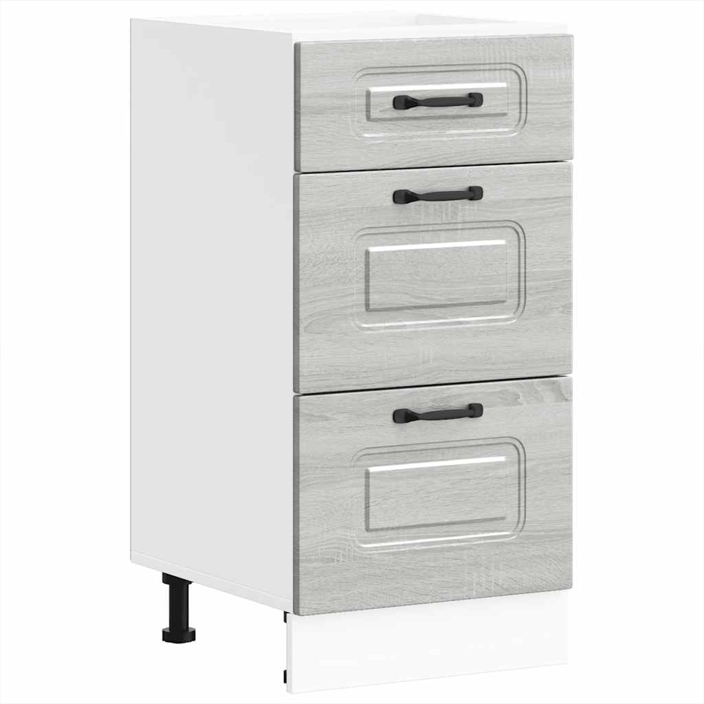 Base da Cucina Kalmar Grigio Sonoma in Legno Multistrato - homemem39
