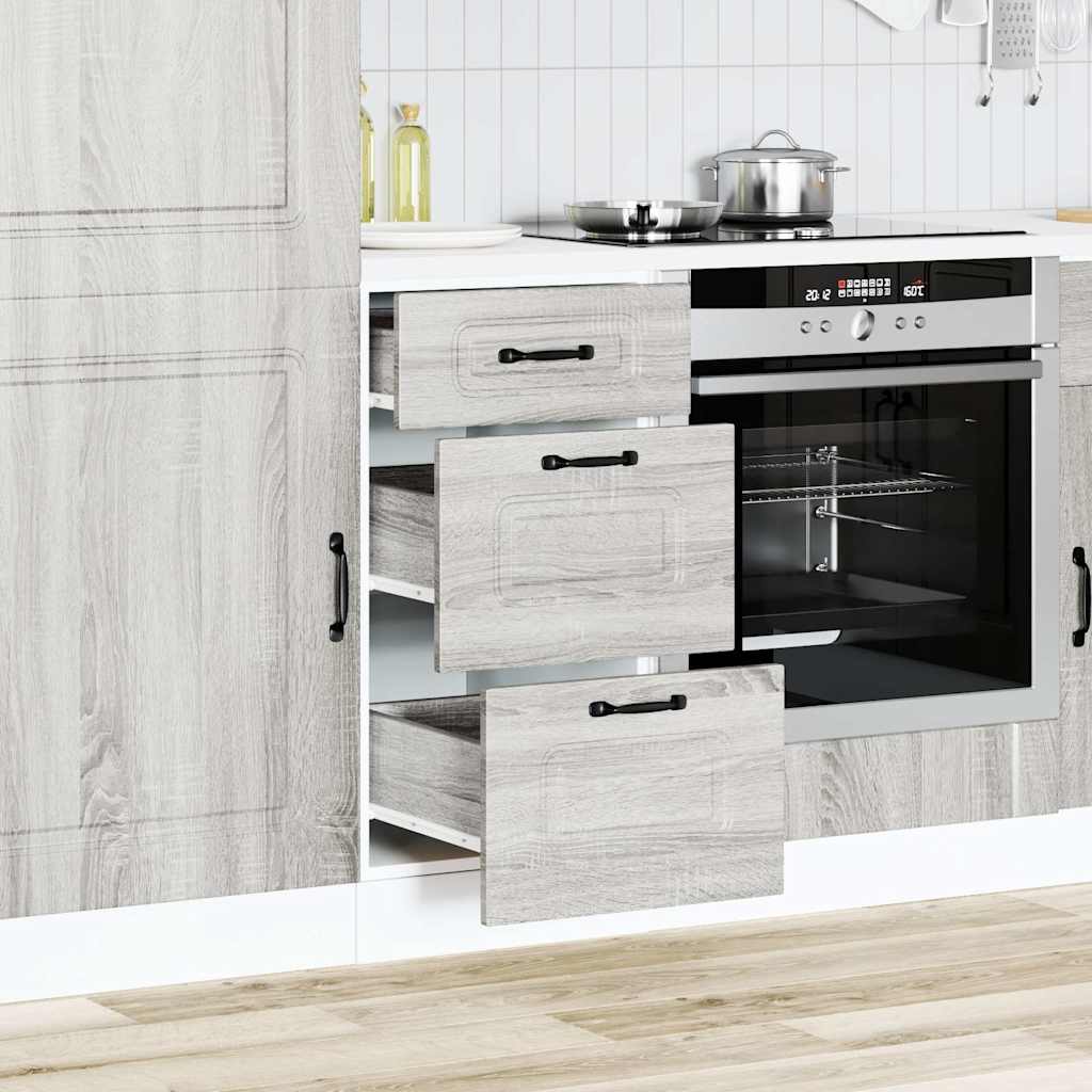 Base da Cucina Kalmar Grigio Sonoma in Legno Multistrato | homemem39