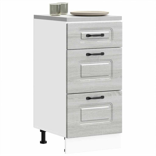 Base da Cucina Kalmar Grigio Sonoma in Legno Multistrato - homemem39