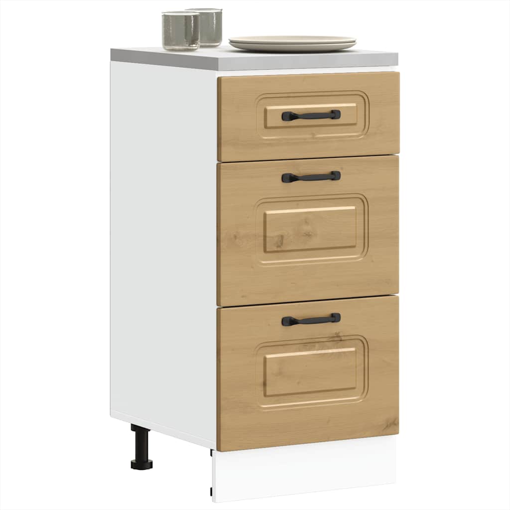 Base da Cucina Kalmar Rovere Artigianale in Legno Multistrato | homemem39