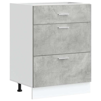 Base da Cucina “Lyon” Grigio Cemento in Legno Multistrato - homemem39