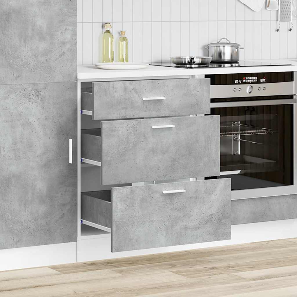 Base da Cucina “Lyon” Grigio Cemento in Legno Multistrato | homemem39