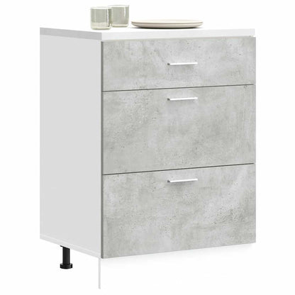 Base da Cucina “Lyon” Grigio Cemento in Legno Multistrato | homemem39
