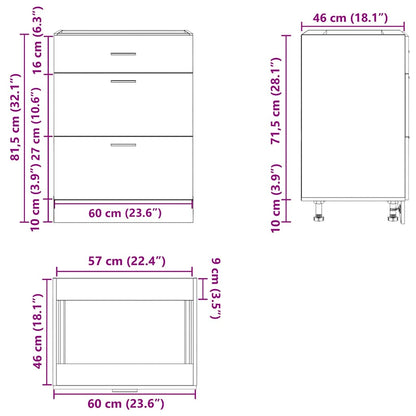 Base da Cucina “Lyon” Rovere Fumo in Legno Multistrato - homemem39