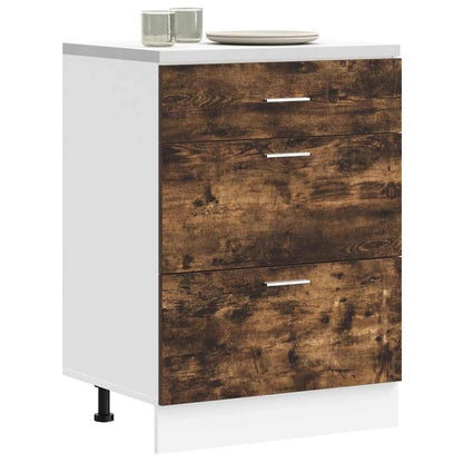 Base da Cucina “Lyon” Rovere Fumo in Legno Multistrato | homemem39