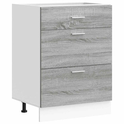 Base da Cucina “Lyon” Grigio Sonoma in Legno Multistrato - homemem39