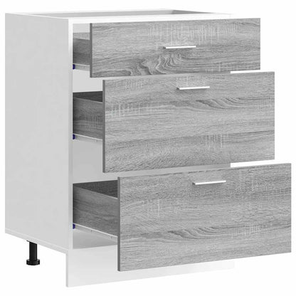 Base da Cucina “Lyon” Grigio Sonoma in Legno Multistrato - homemem39