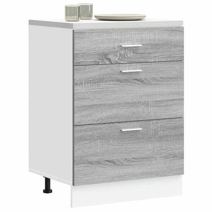 Base da Cucina “Lyon” Grigio Sonoma in Legno Multistrato - homemem39