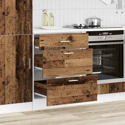 Base da Cucina “Lyon” Legno Vecchio in Legno Multistrato | homemem39
