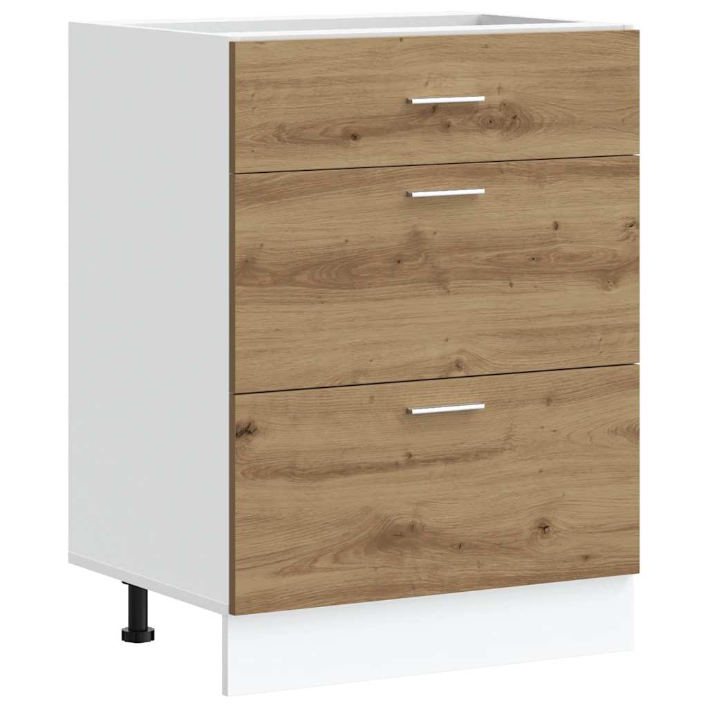 Base da Cucina “Lyon” Rovere Artigianale Legno Multistrato - homemem39