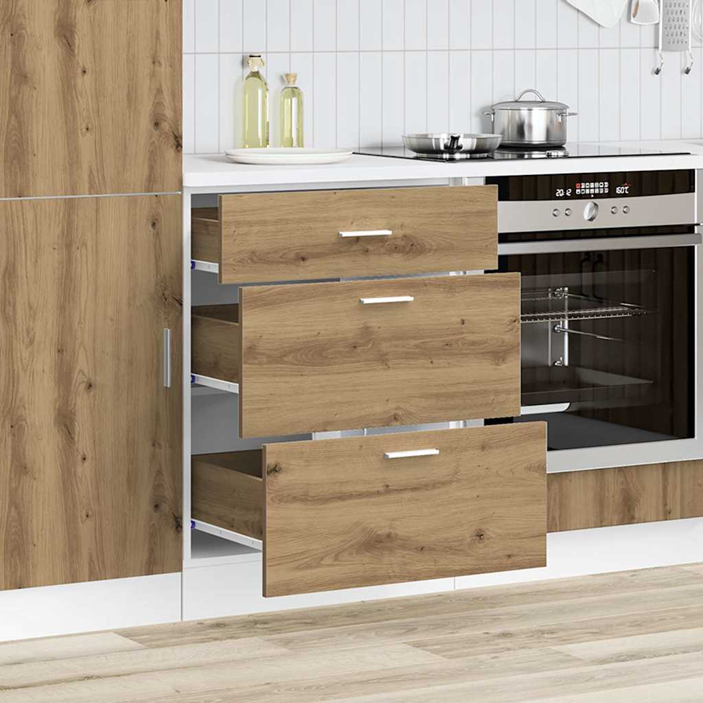 Base da Cucina “Lyon” Rovere Artigianale Legno Multistrato