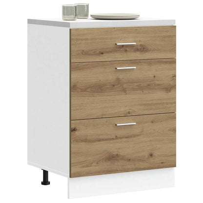 Base da Cucina “Lyon” Rovere Artigianale Legno Multistrato